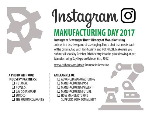 Manufacturing Day 2017 Instagram Scavenger Hunt Manufacturing Day 2017 Instagram Scavenger Hunt